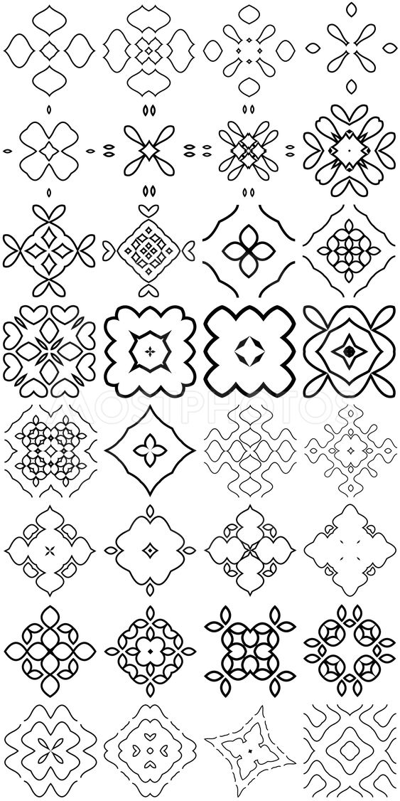 Set of decorative shapes