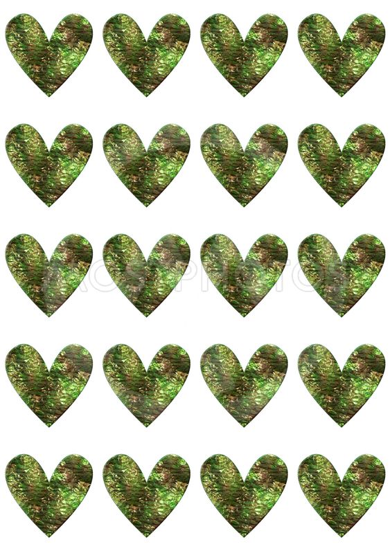 Template with hearts for prints,and for various uses
