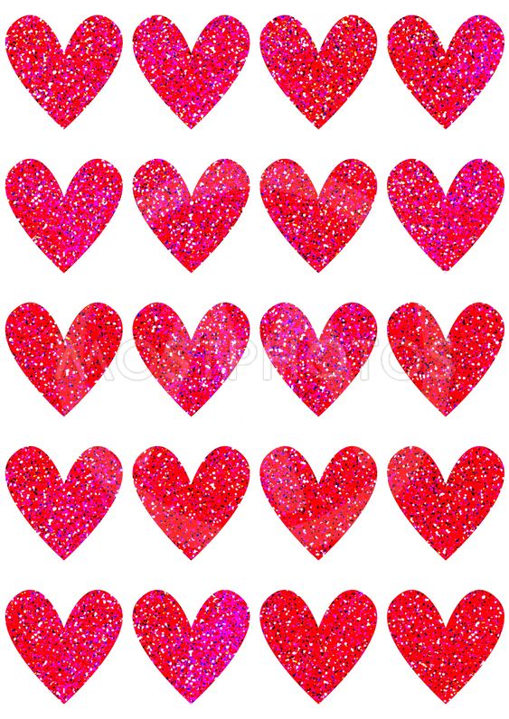 Template with hearts for prints,and for various uses
