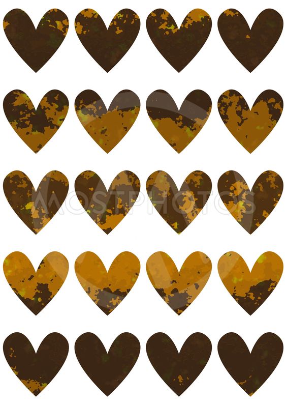 Templates with hearts for print