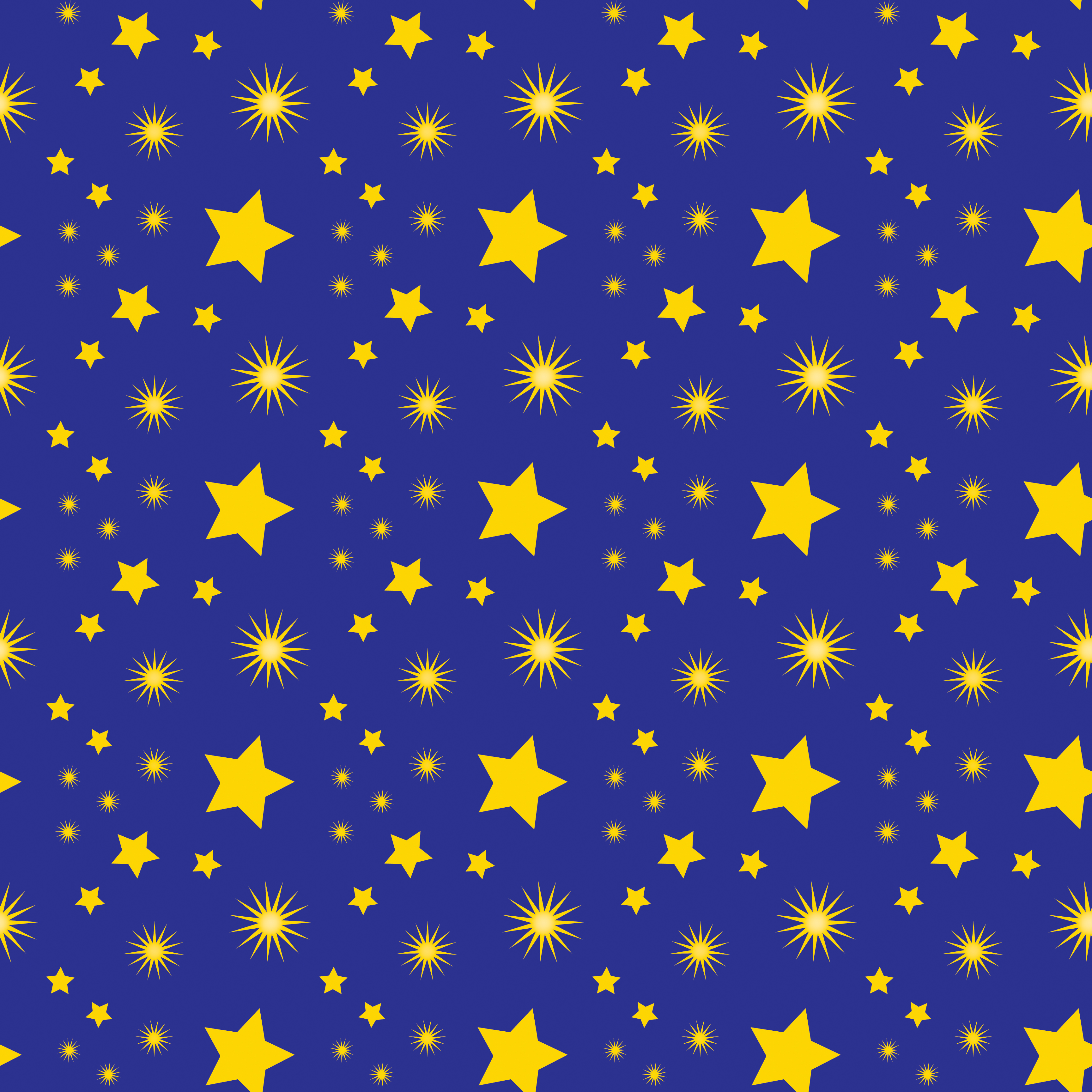 template with gold stars on blue background