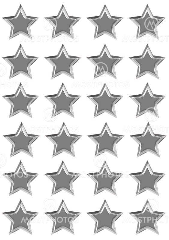Decorative prints with stars,A4 size.