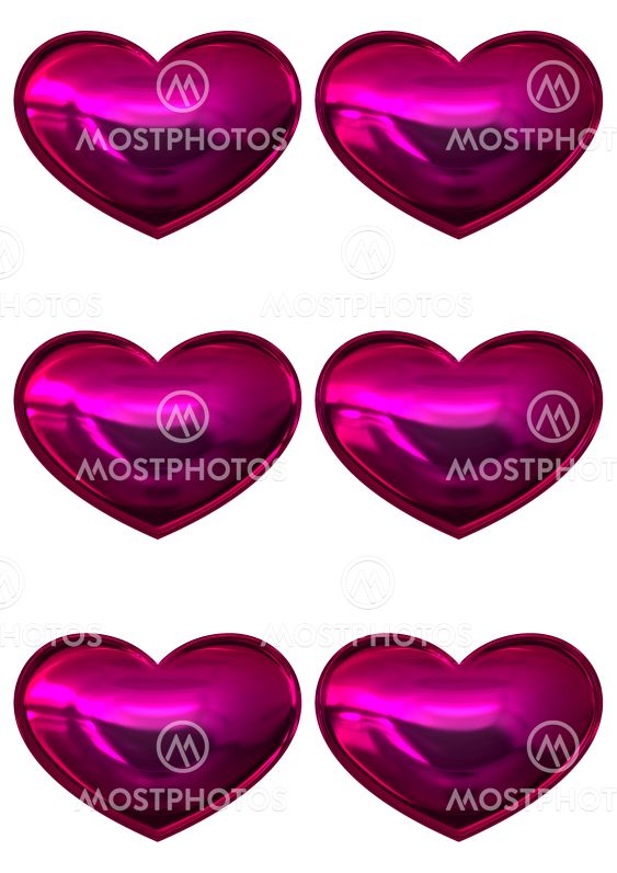 Prints with decorative hearts