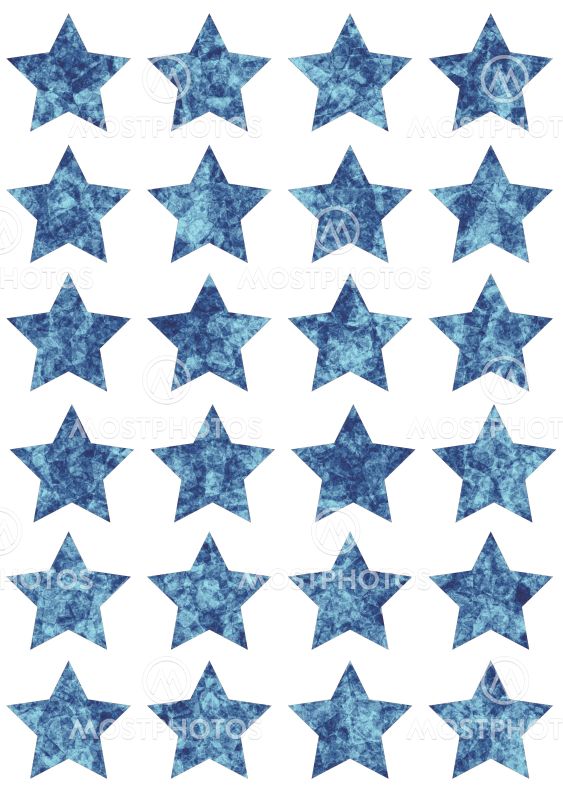 Decorative prints with stars,A4 size.